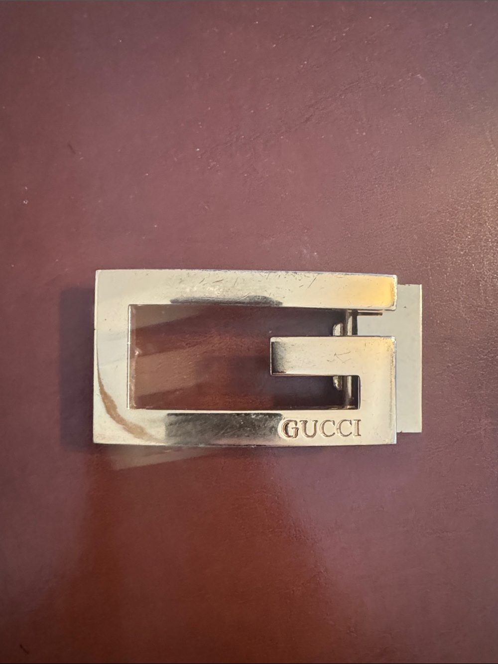 Gucci Silver G Logo Men’s Belt Buckle